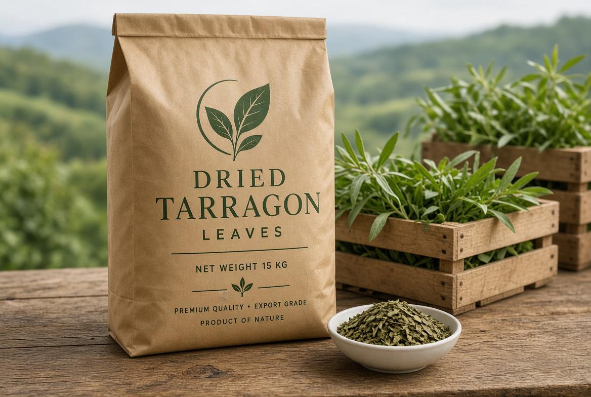 15kg Dried Tarragon Leaves packaging